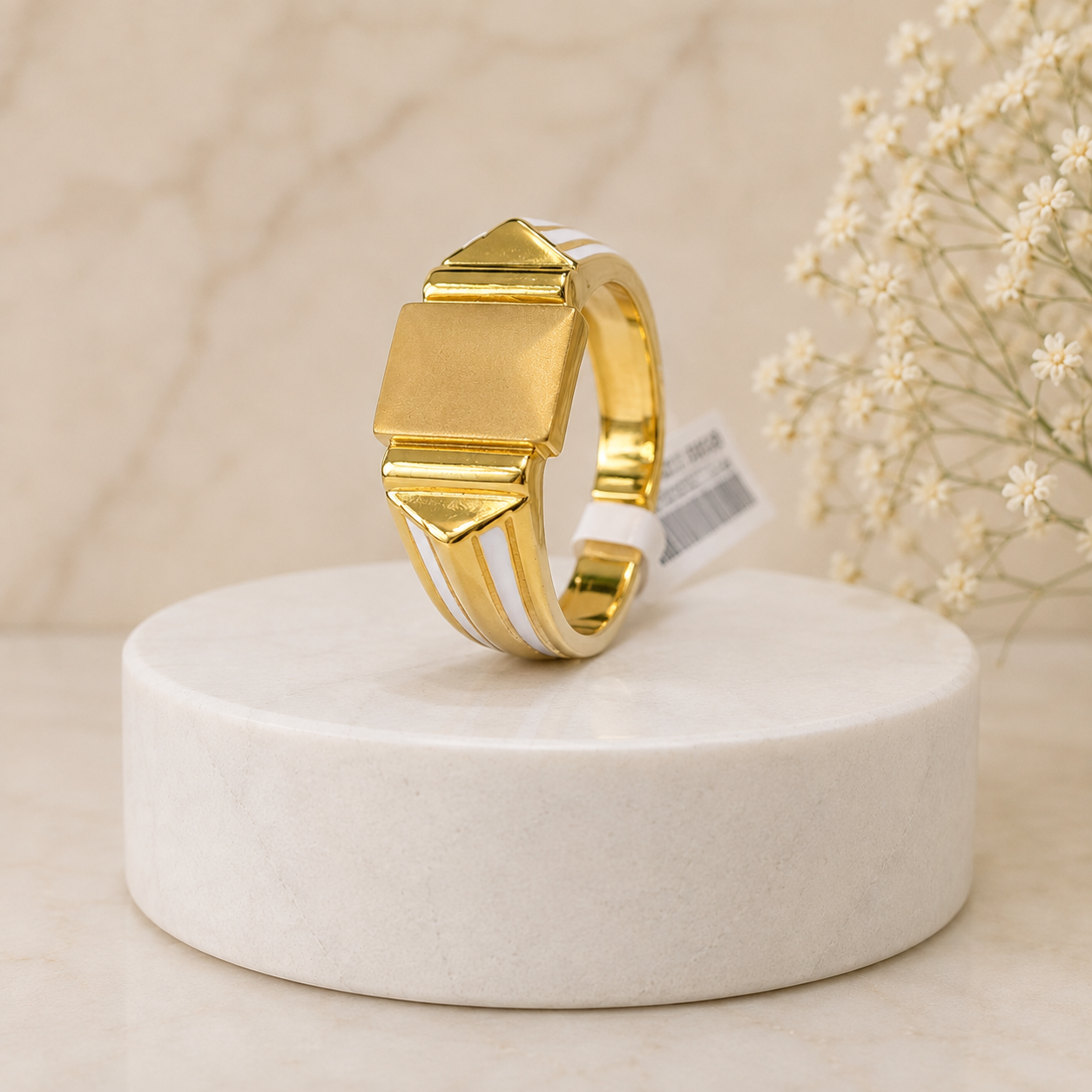 ✨ Golden Geometric Luxe Ring