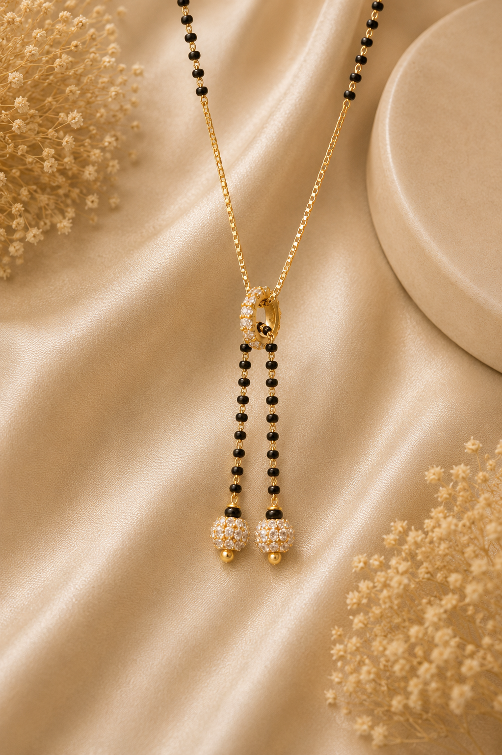 ✨ Elegant Black Beaded Mangalsutra