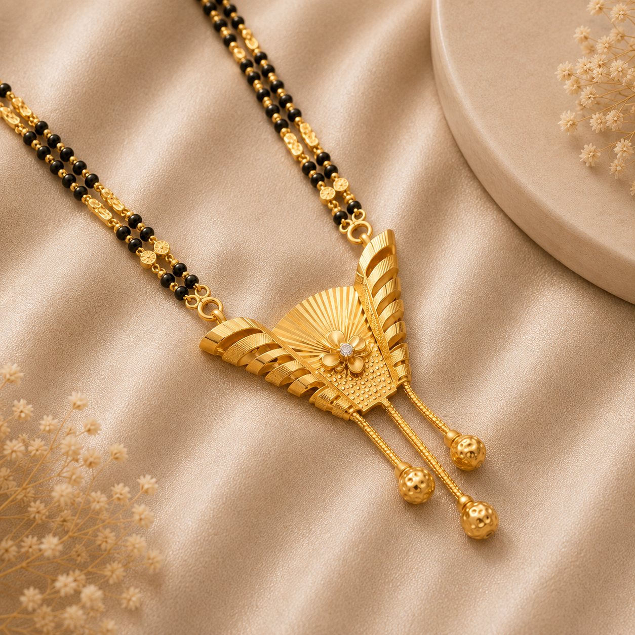 ✨ Elegant Gold & Black Mangalsutra