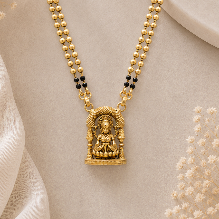 Divine Lakshmi Gold Mangalsutra ✨🪷