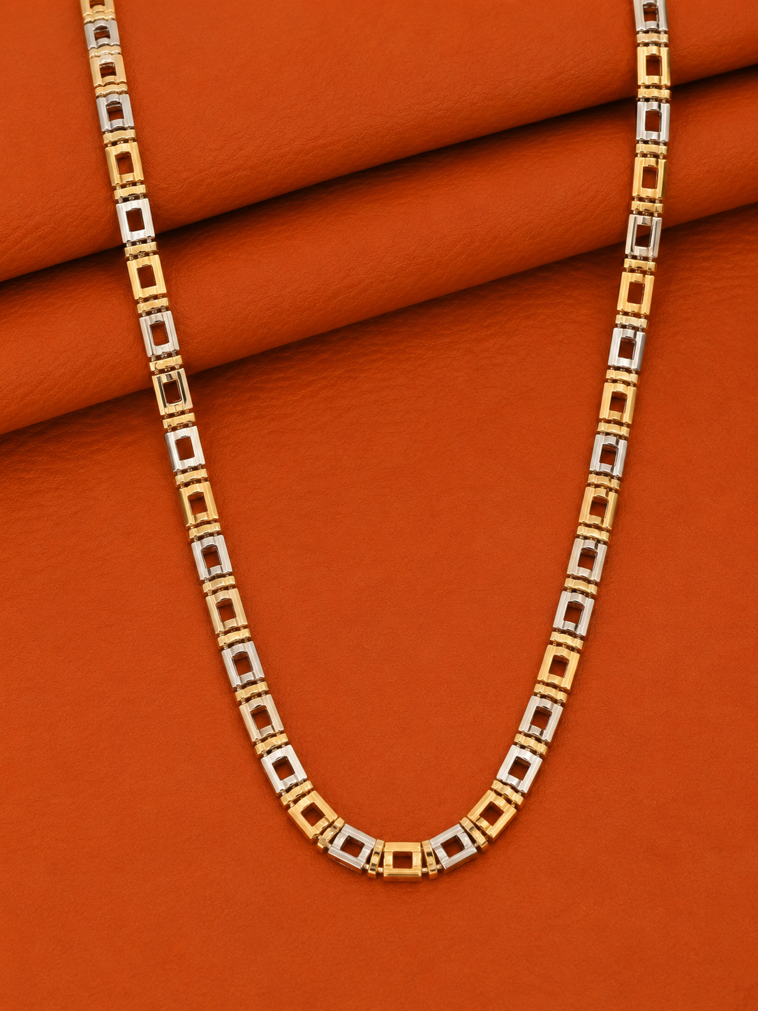 ✨ Golden Grid Link chain