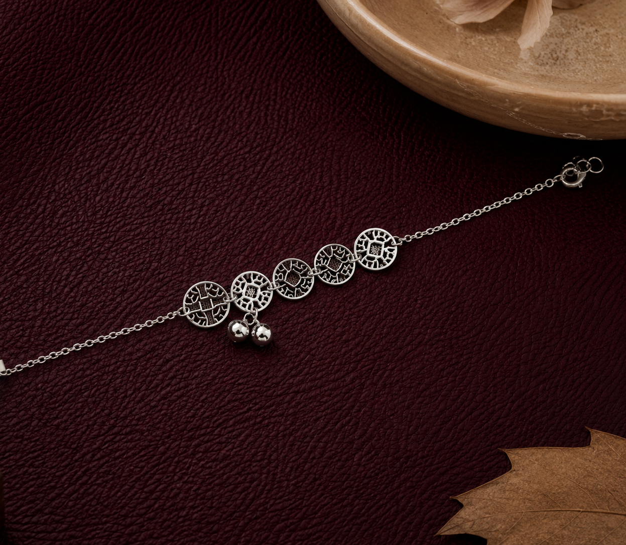 ✨ Silver Charm Link Bracelet