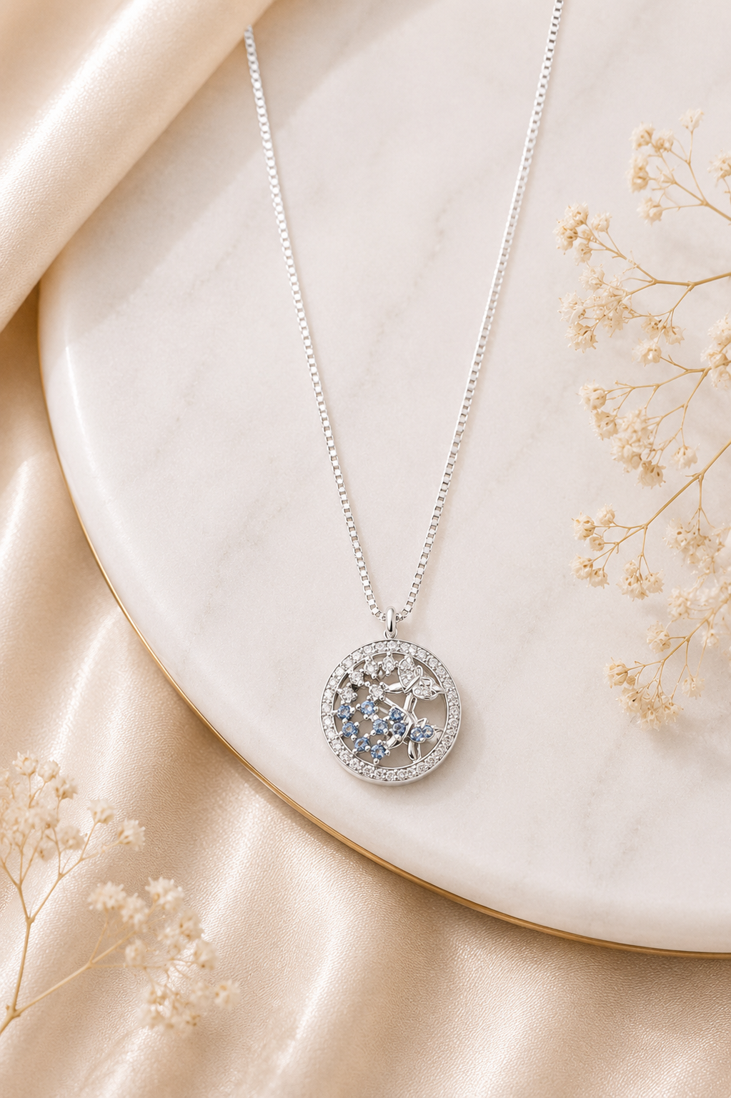 💙 Blue Crystal Tree of Life  chain