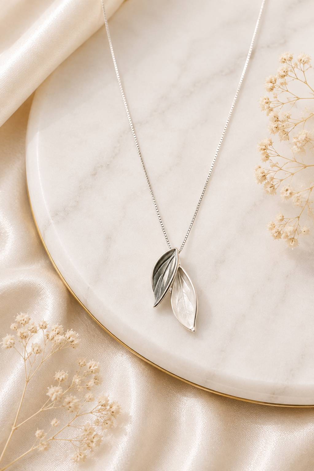 🍃 Silver Leaf Pendantchain
