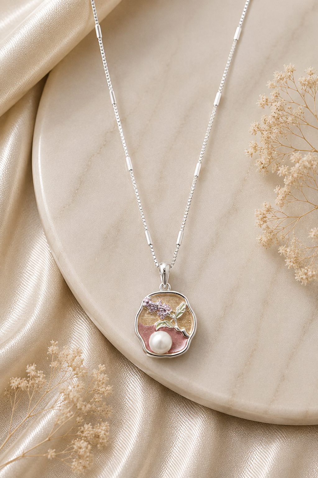 🌸 Pearl Blossom Pendant chain
