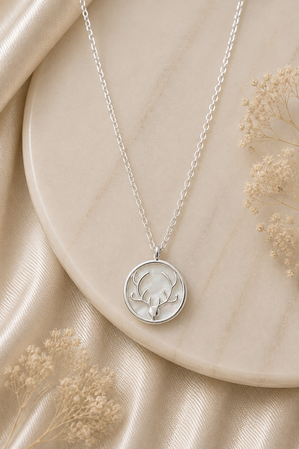 🦌 Silver Deer Pendant chain