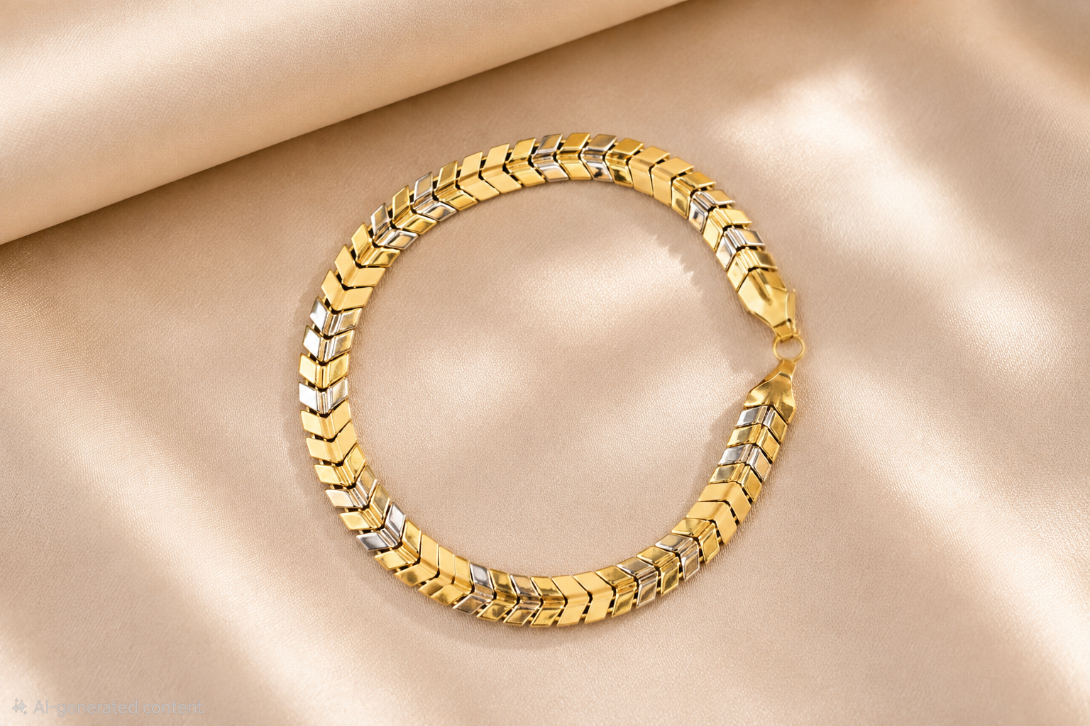 ✨ Golden Chevron Link Bracelet
