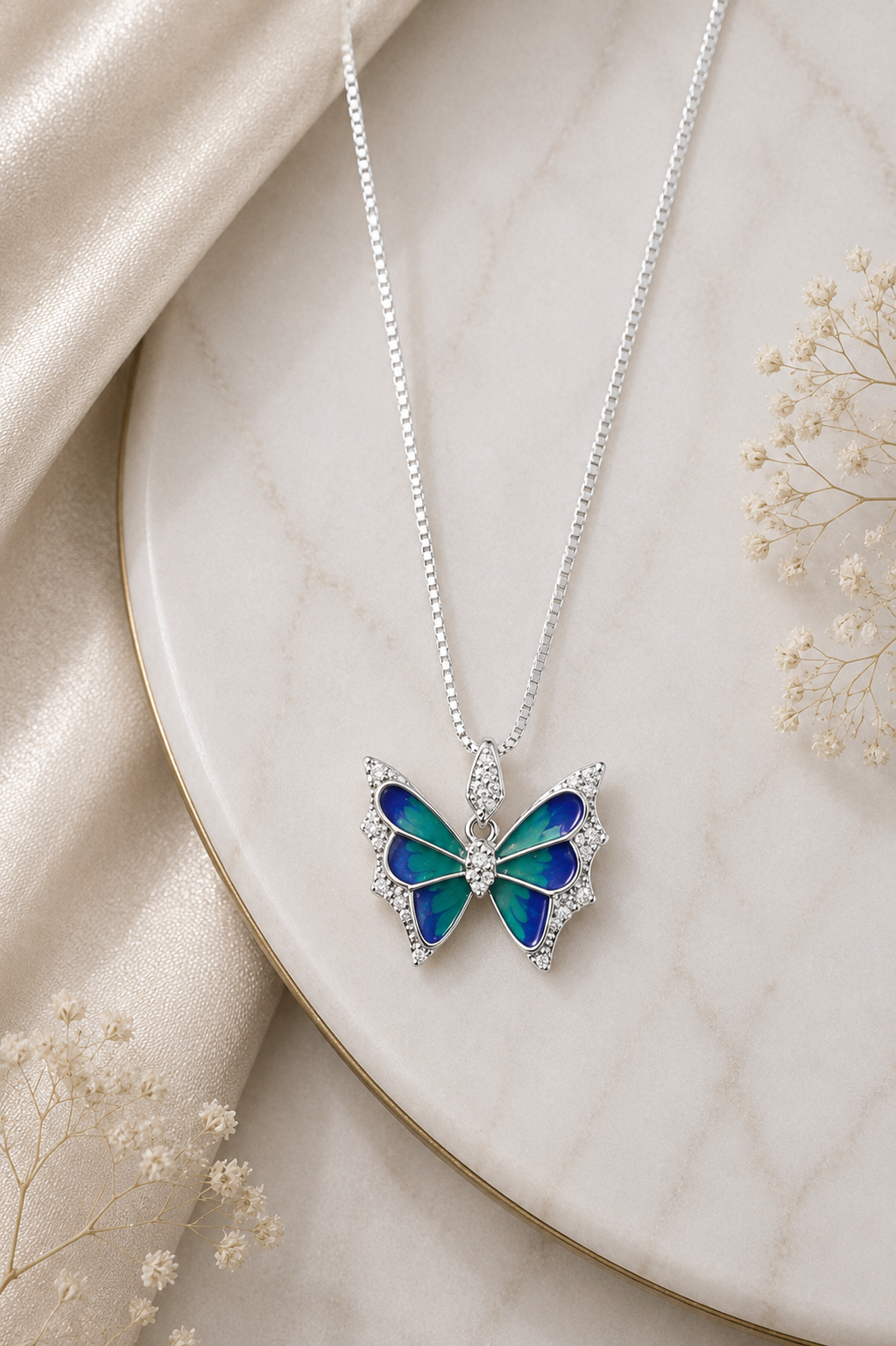 🦋 Enchanted Blue Butterfly  chain