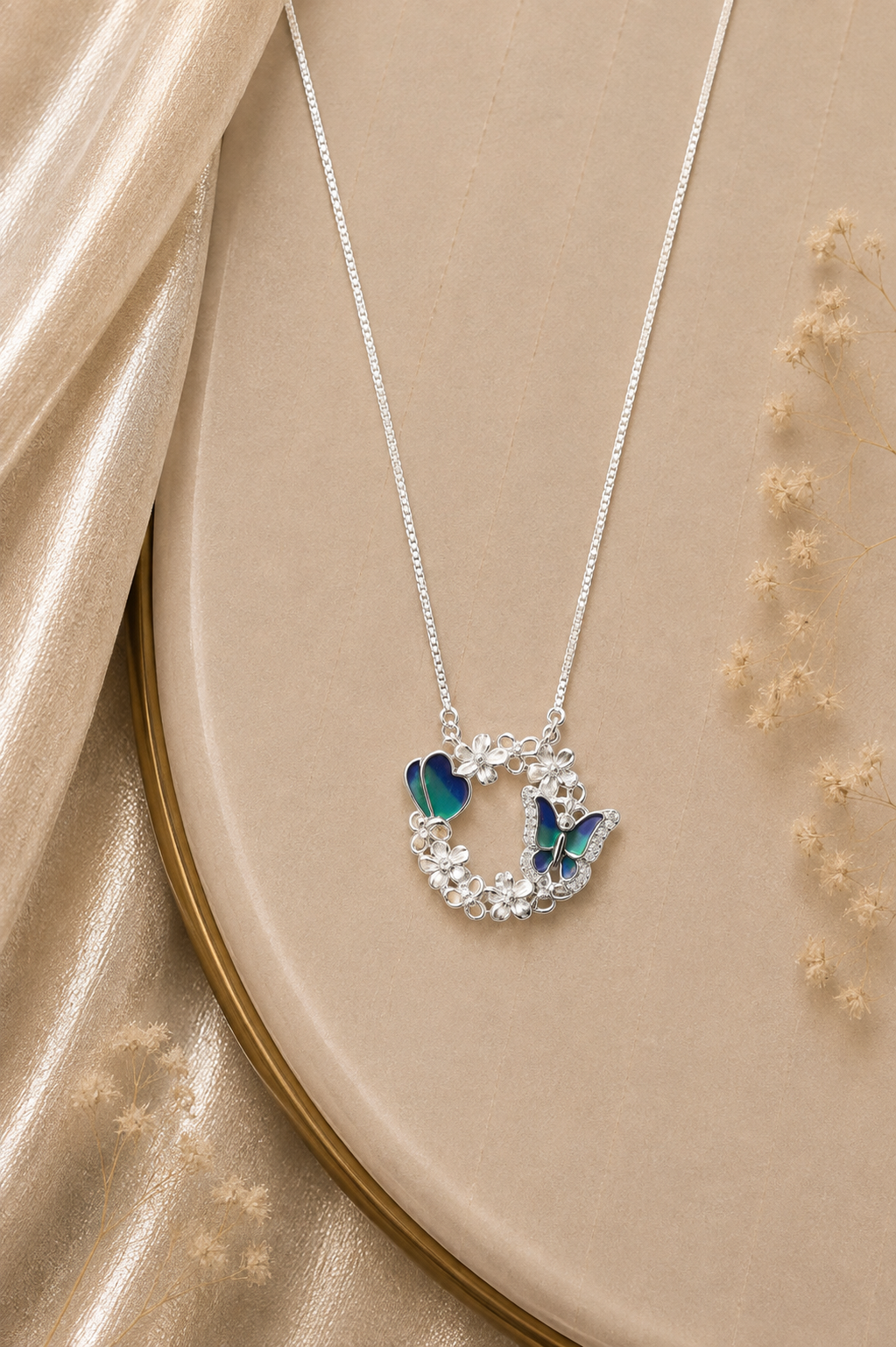 🦋 Enchanted Butterfly Floral chain