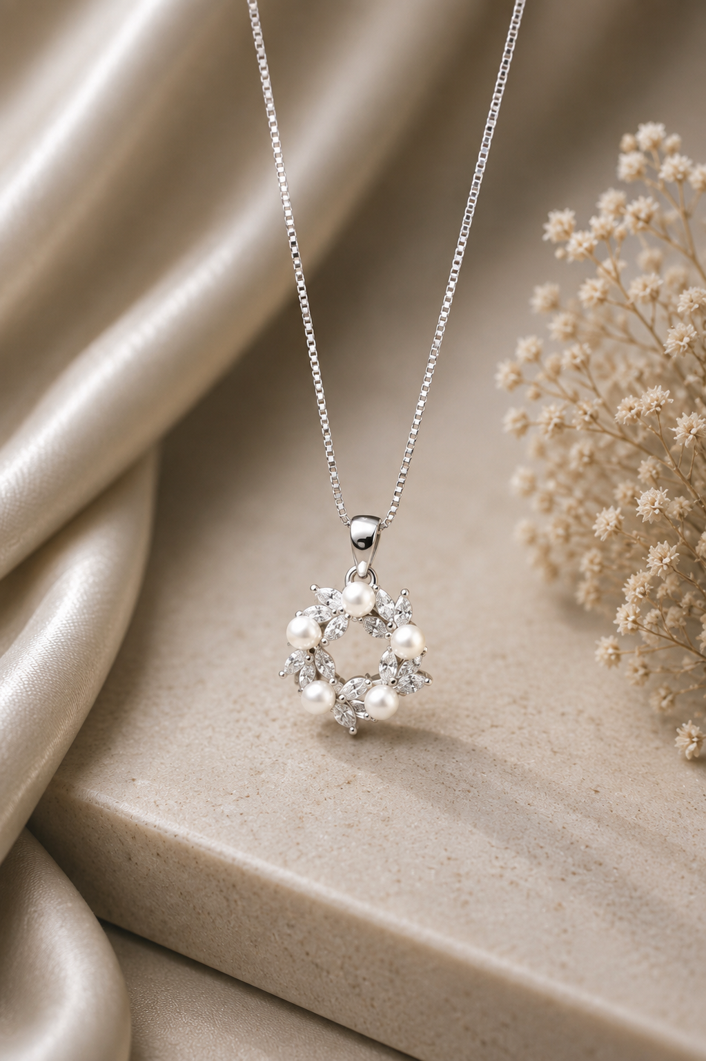 Pearl Wreath Pendant chain