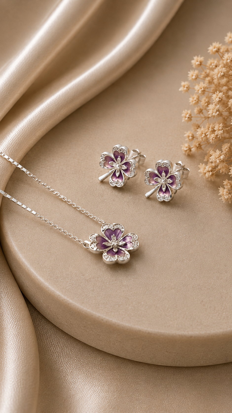 Purple Floral Mangalsutra