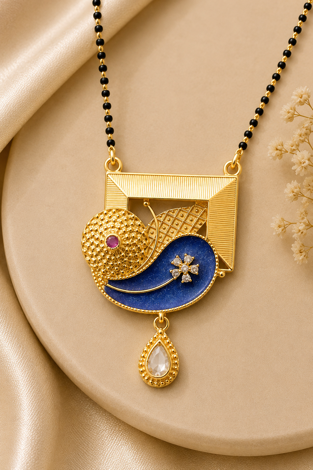 Royal Blue Designer Mangalsutra