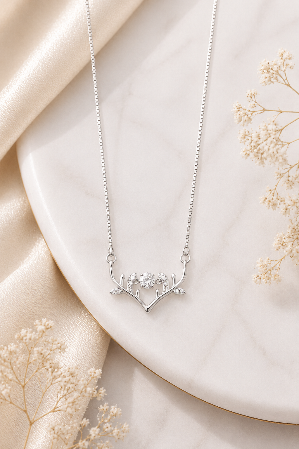 Elegant Silver Heart chain