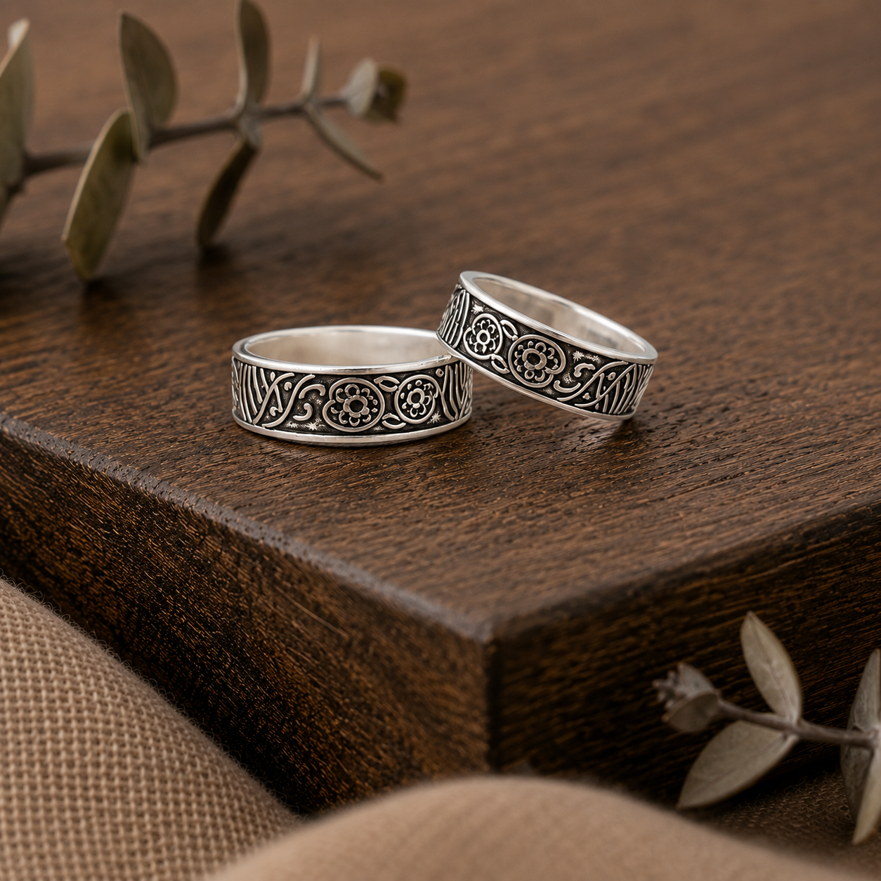 Antique Silver Floral Toe ring