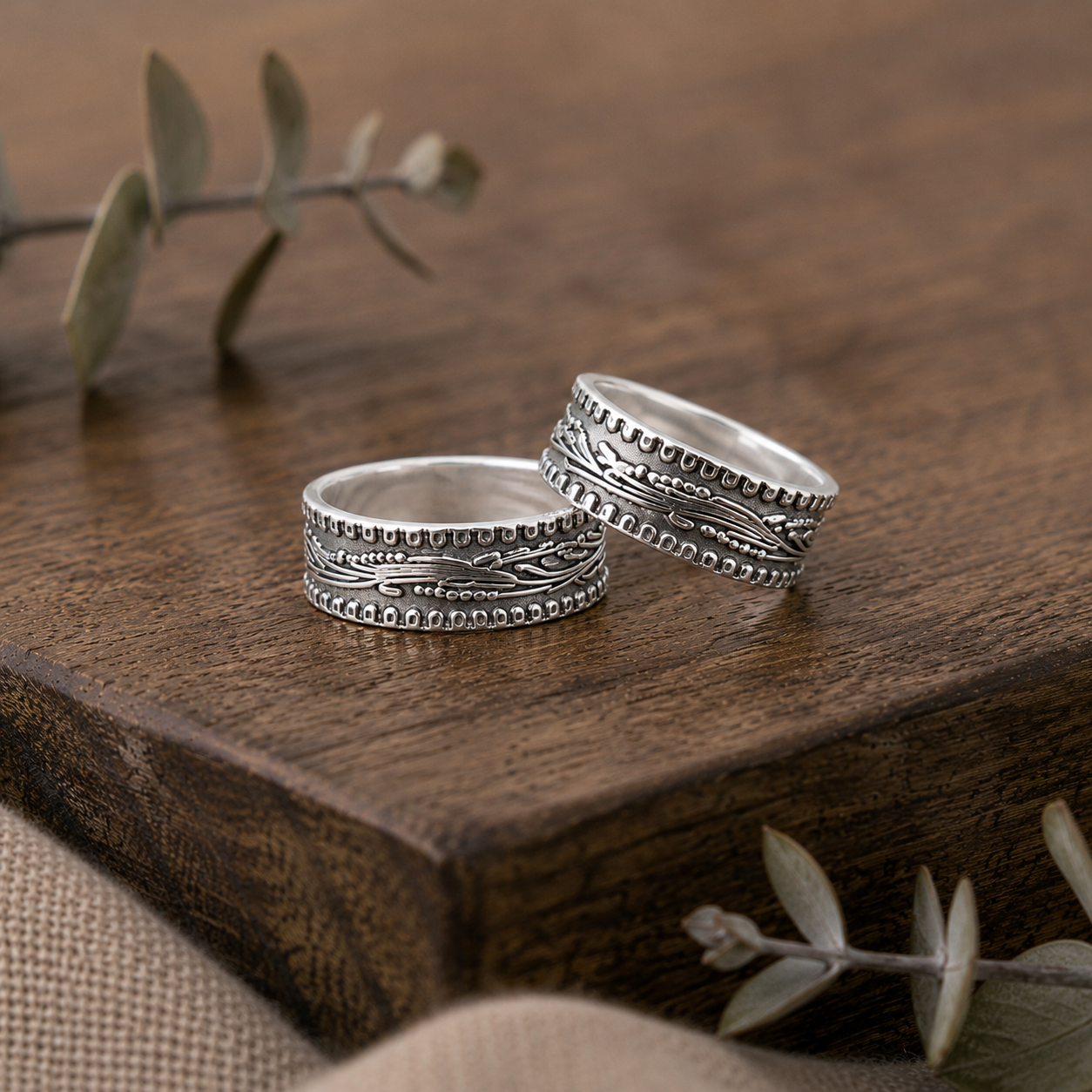 Antique Silver Pattern Toe ring