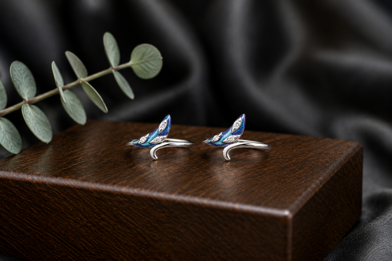 💙 Blue Butterfly Silver Toe ring