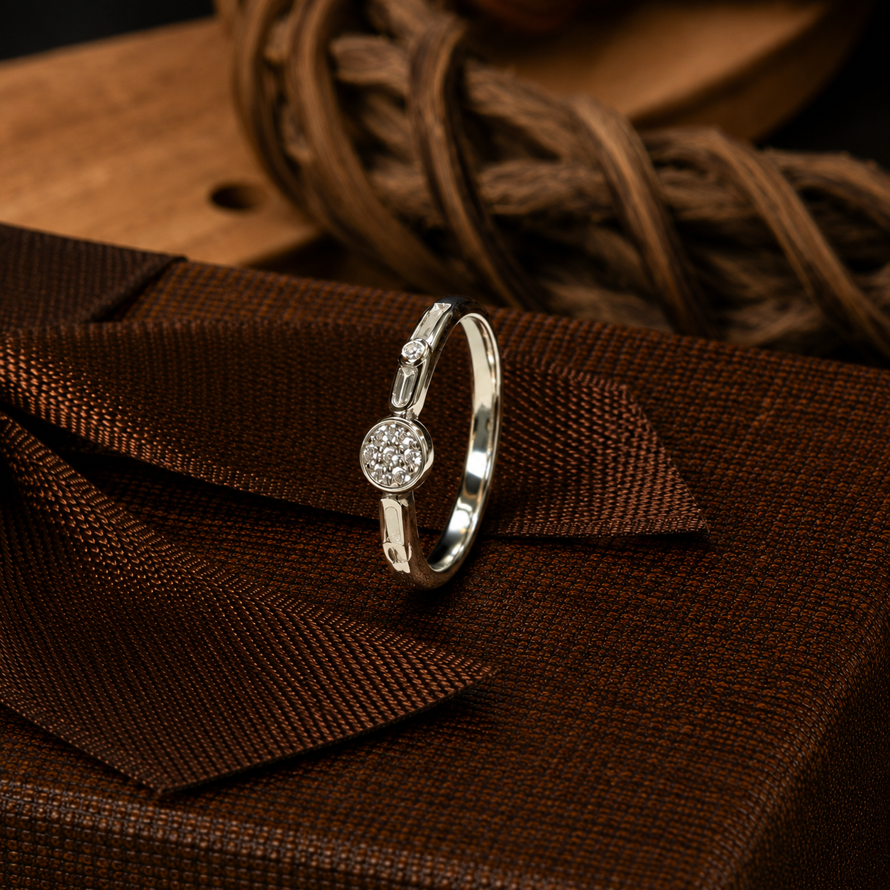 Elegant Silver Crystal Circle Ring 💍✨