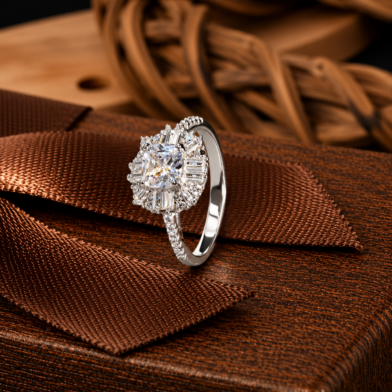 Elegant Silver Crystal Statement Ring 💍✨