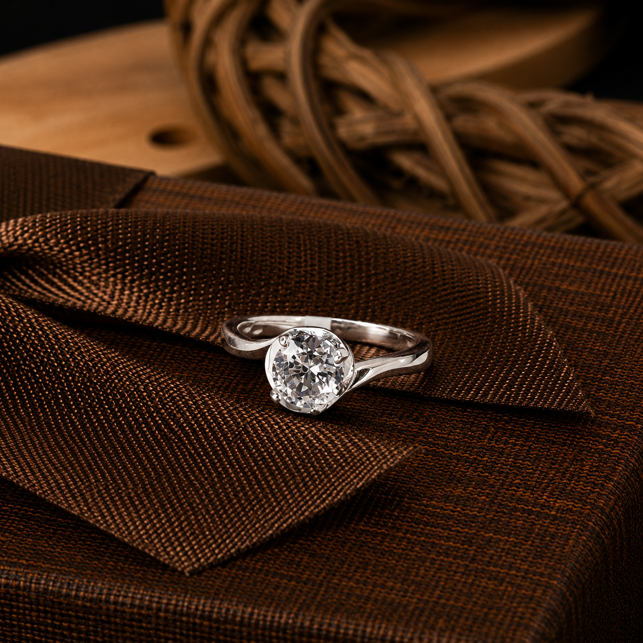 Elegant Silver Crystal Solitaire Ring 💍✨