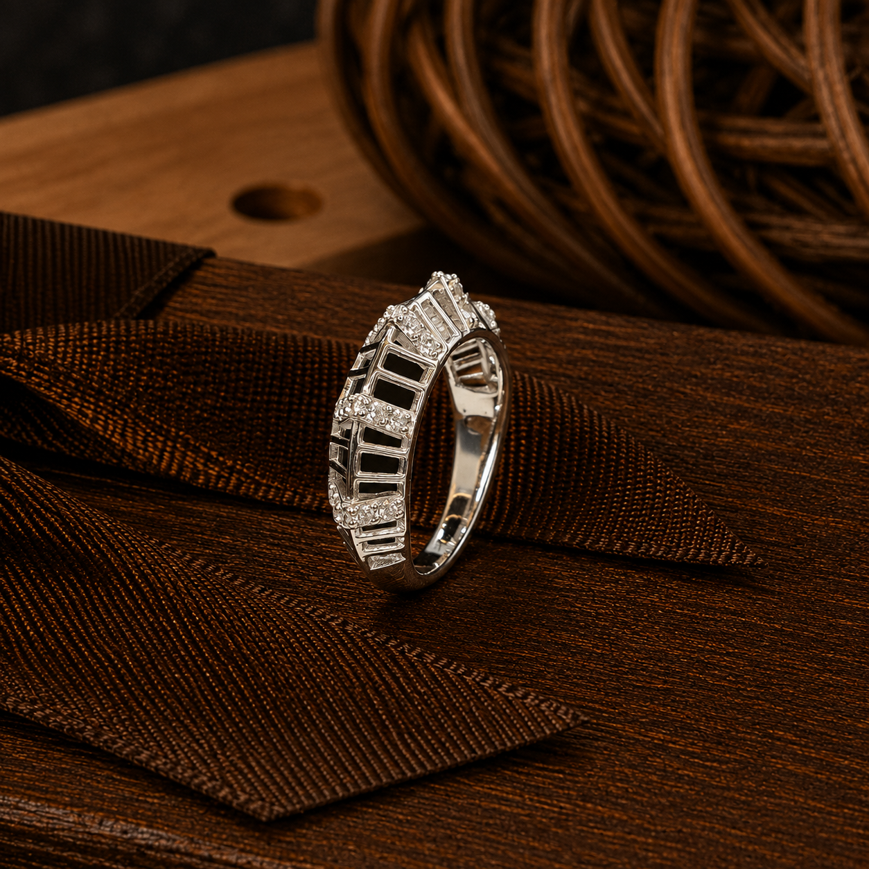 Elegant Geometric Silver Ring ✨