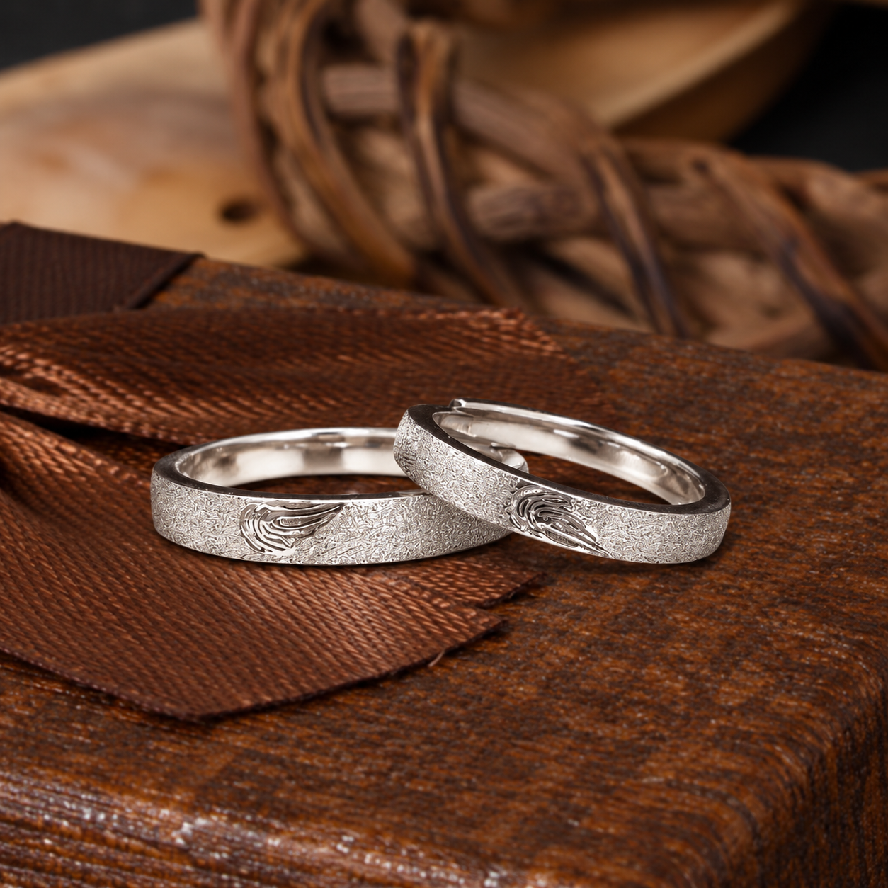 Elegant Silver Couple Rings 💍✨
