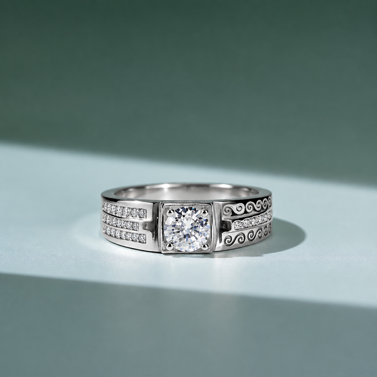 ✨ Elegant Silver Crystal Ring