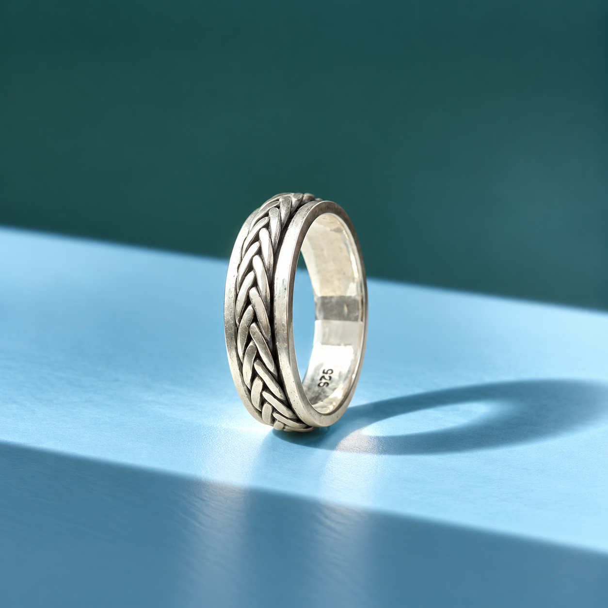 Elegant Silver Braided Band Ring 💍✨