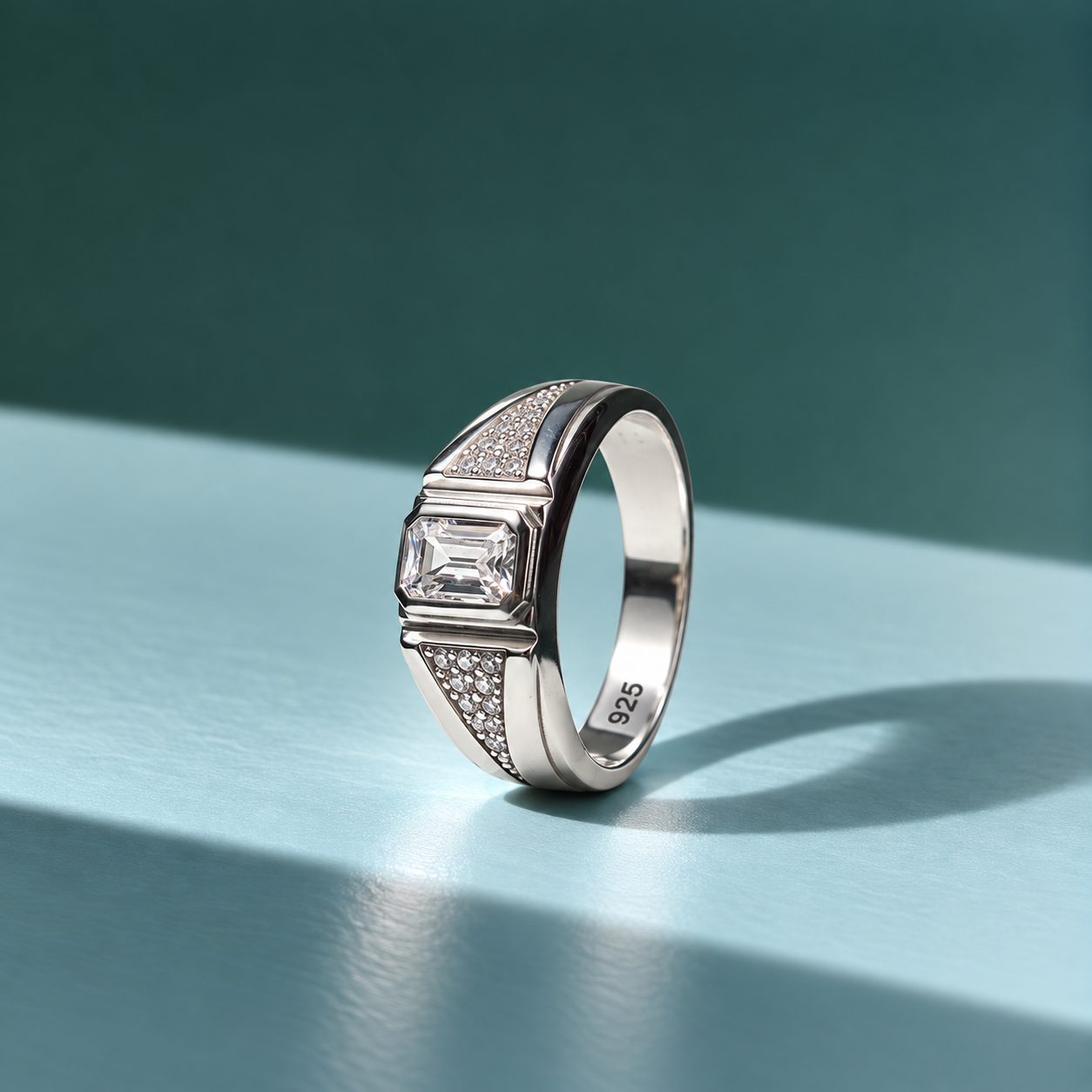 Elegant 925 Sterling Silver Crystal Ring 💎✨