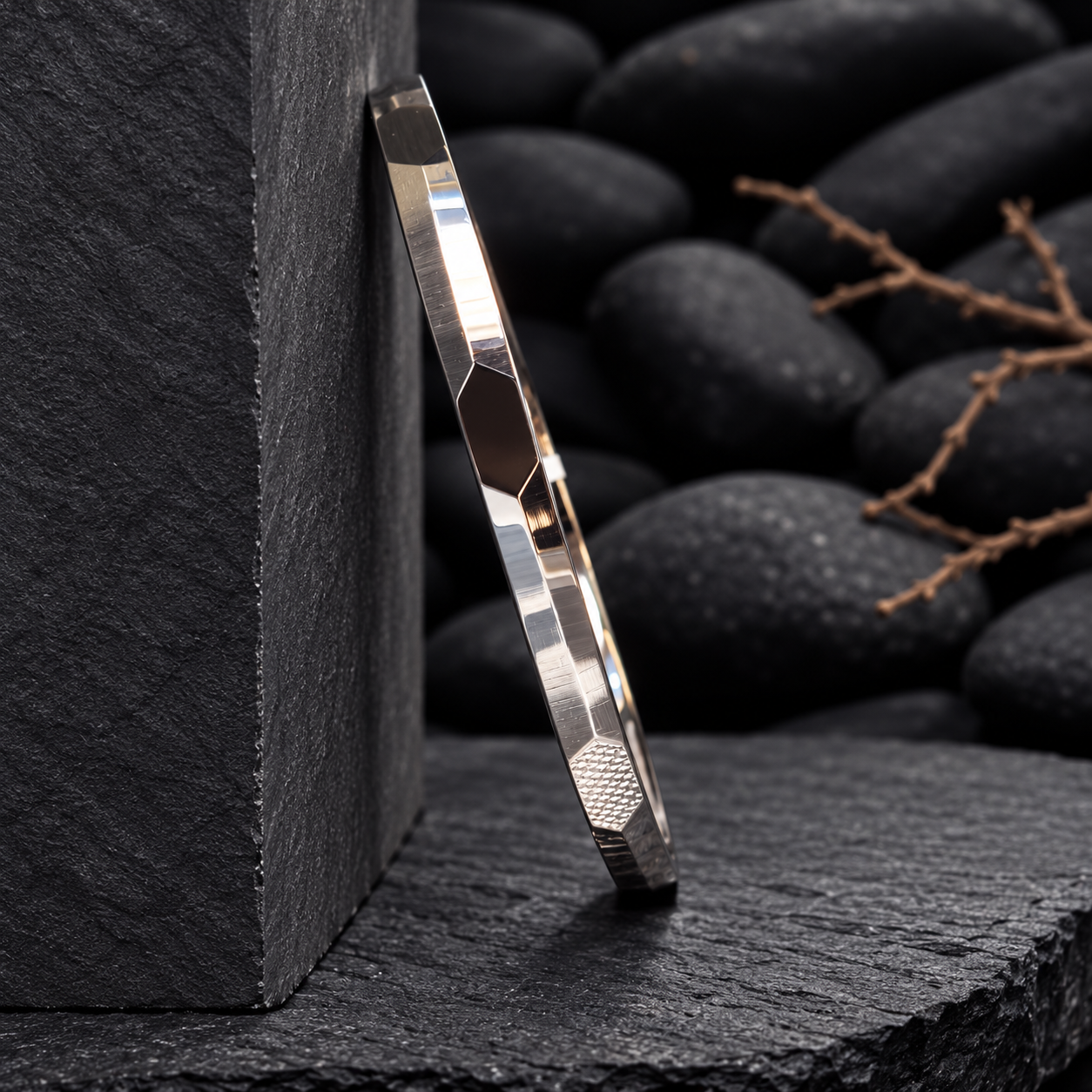 Elegant Silver Geometric Bracelet