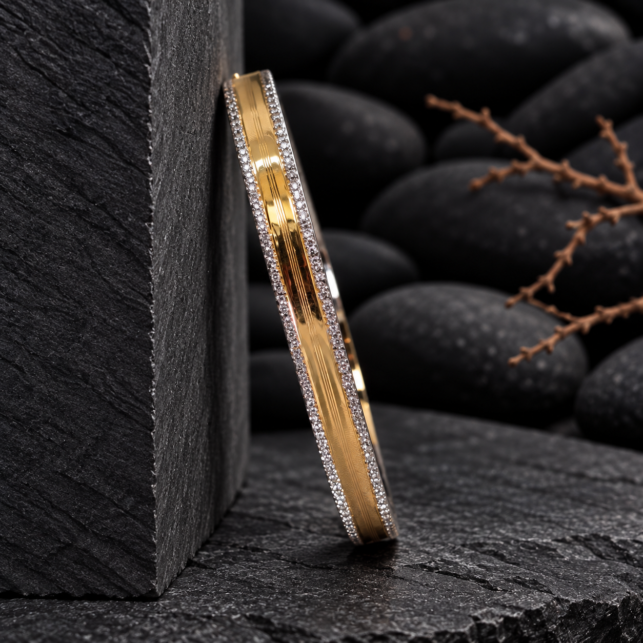 Elegant Gold & Crystal kada✨