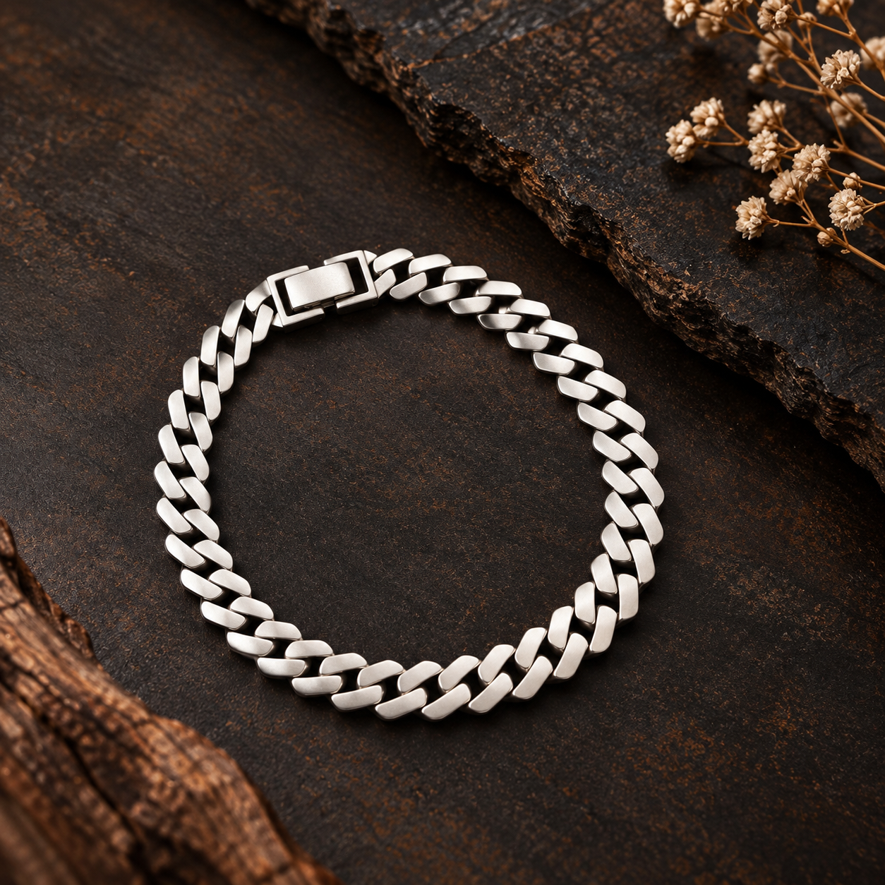 Silver Curb Chain Bracelet