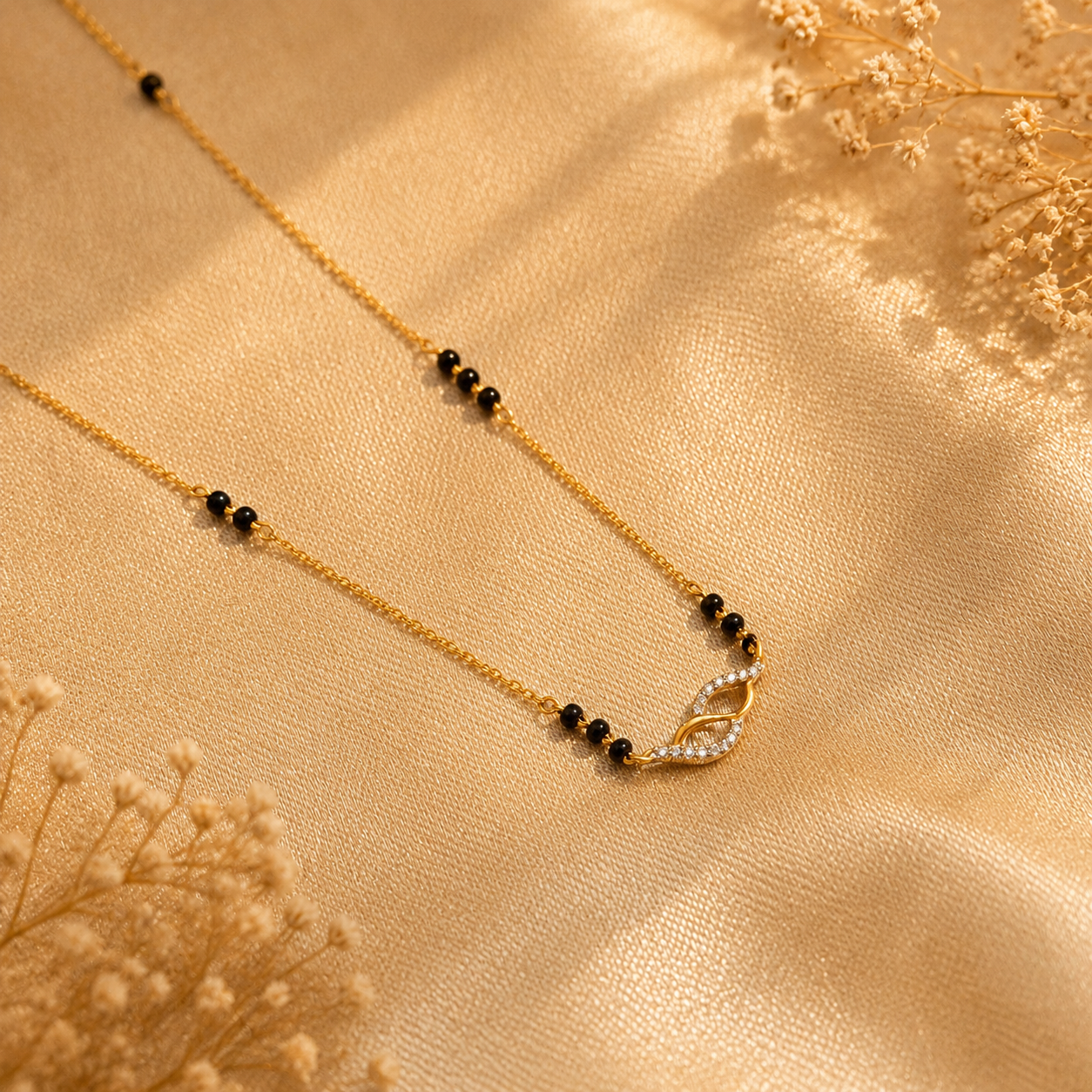 ✨ Golden Black Bead Mangalsutra