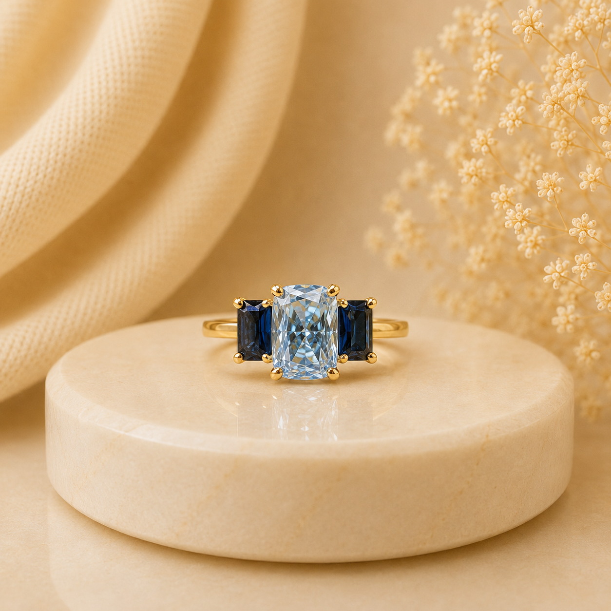 Sapphire Crystal Elegance 💎 Ring
