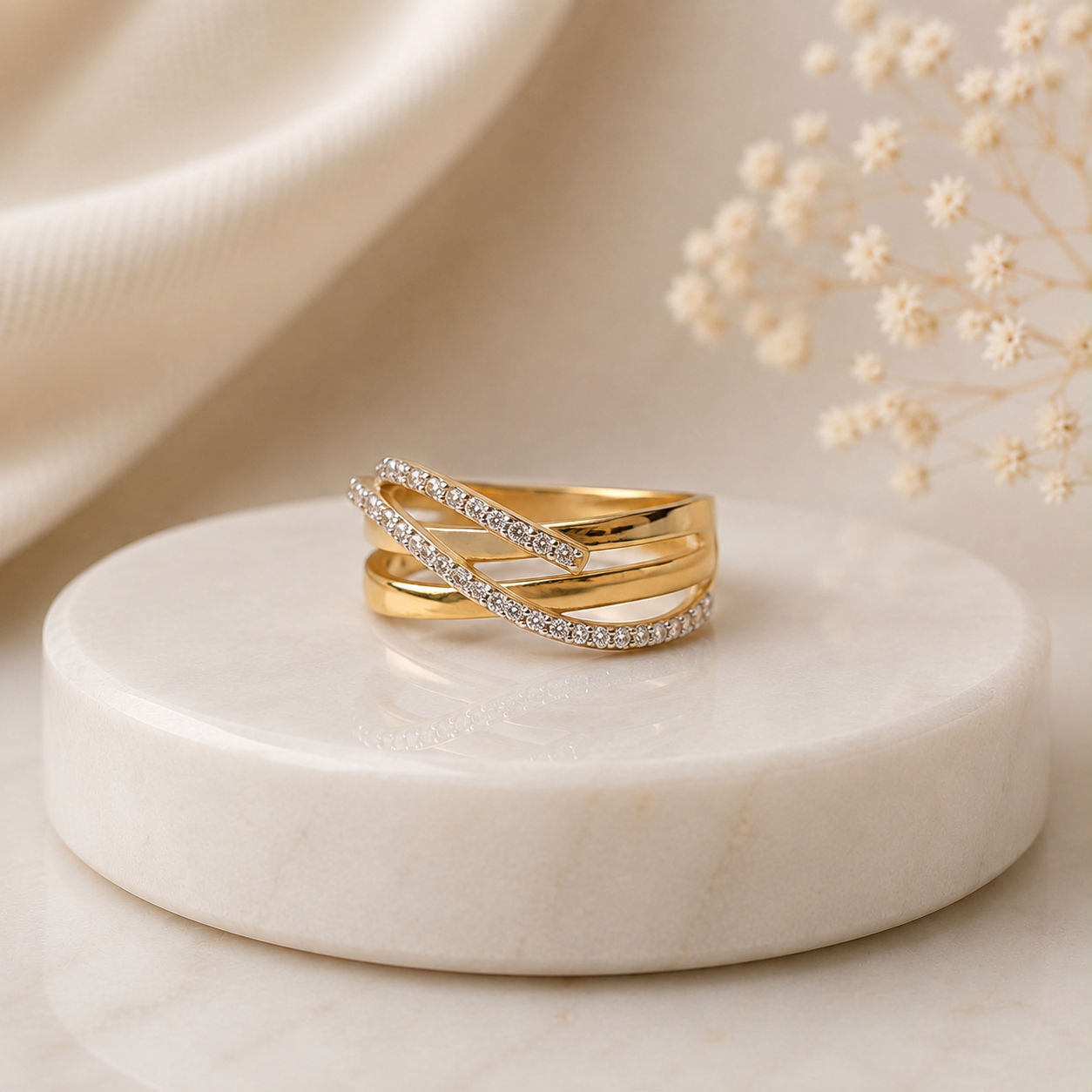 ✨ Elegant Gold Diamond Ring