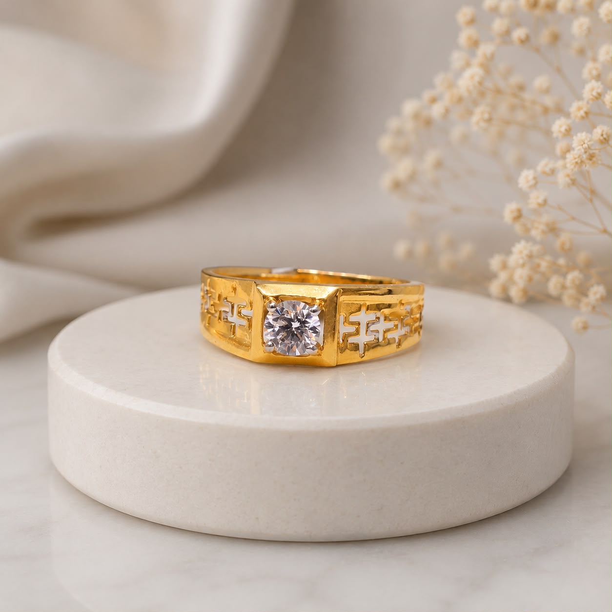 Royal Geometric Gold Ring ✨💍