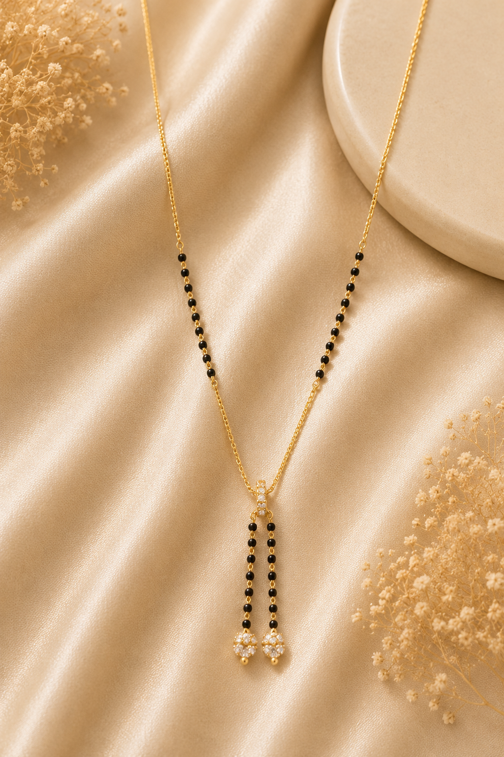 ✨ Elegant Black Beaded Mangalsutra