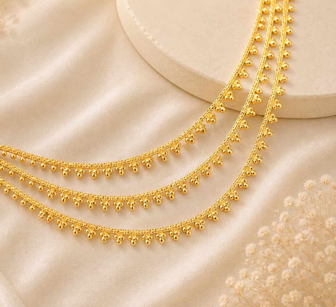 ✨ Golden Floral Layered Necklace