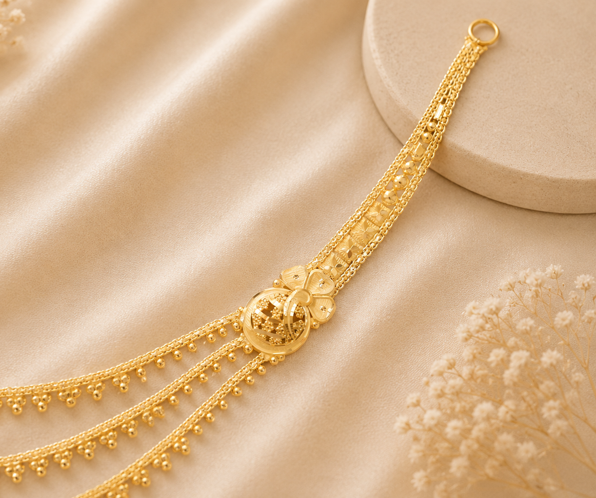 ✨ Golden Floral Layered Necklace