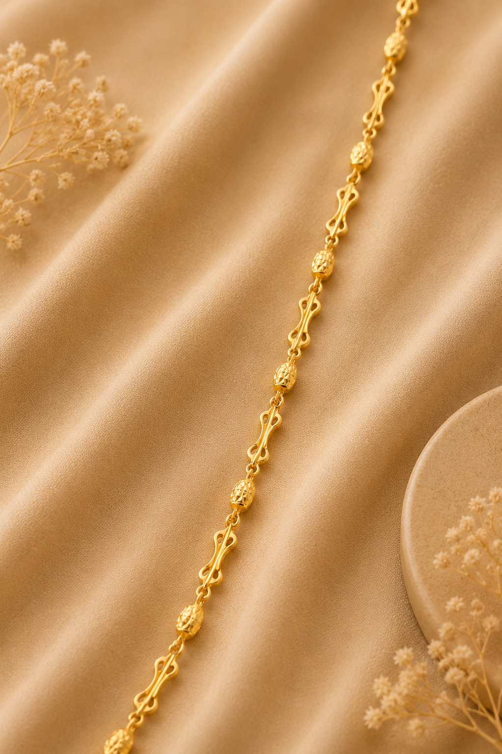 ✨ Golden Pearl Link chain