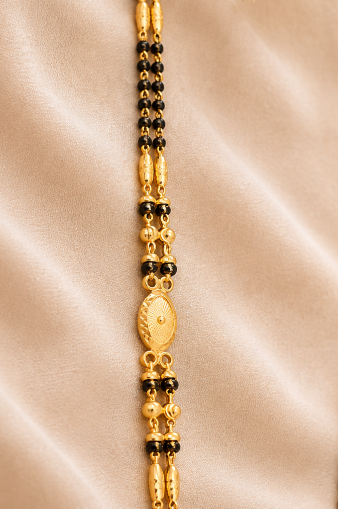 ✨ Elegant Gold & Black Mangalsutra