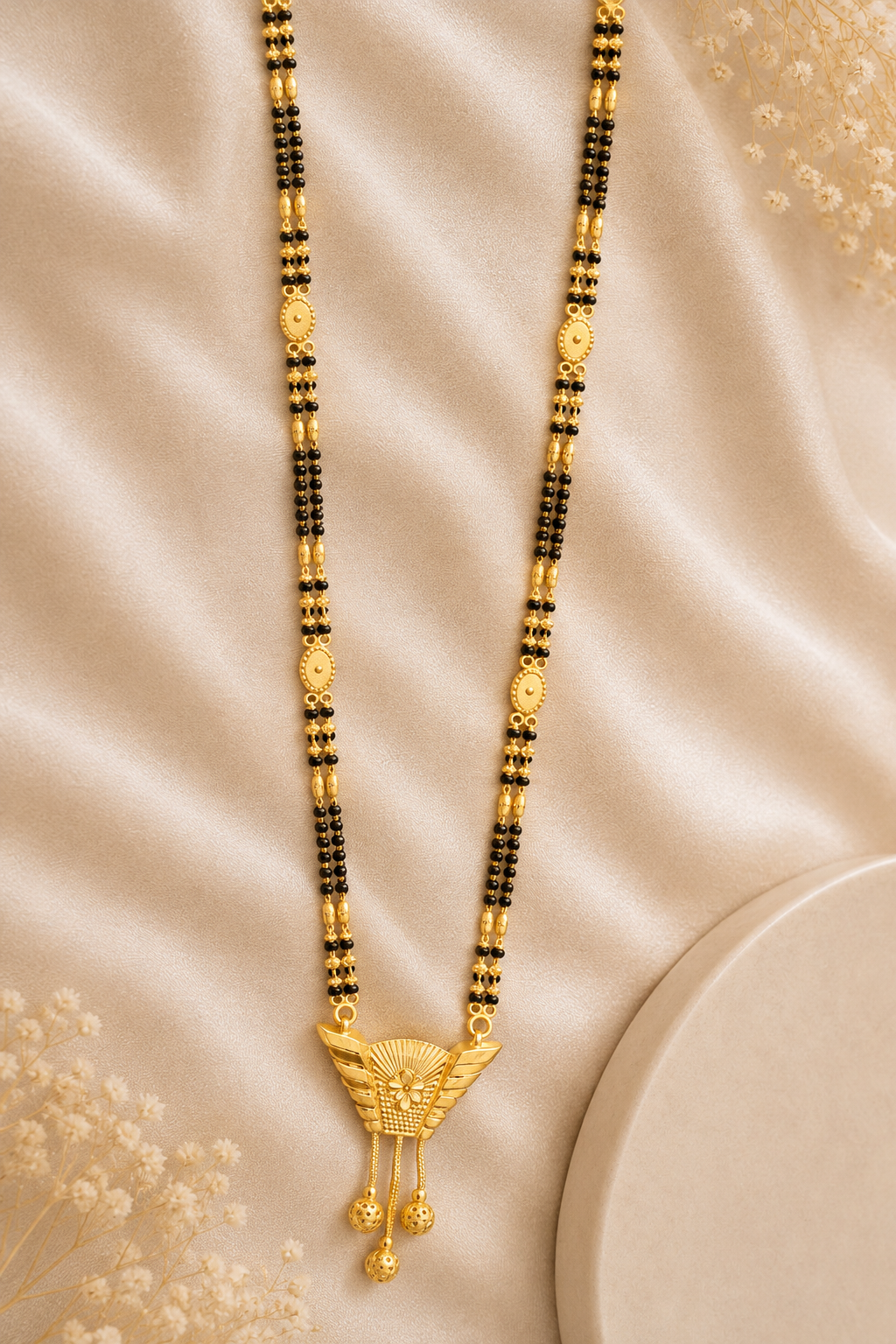 ✨ Elegant Gold & Black Mangalsutra
