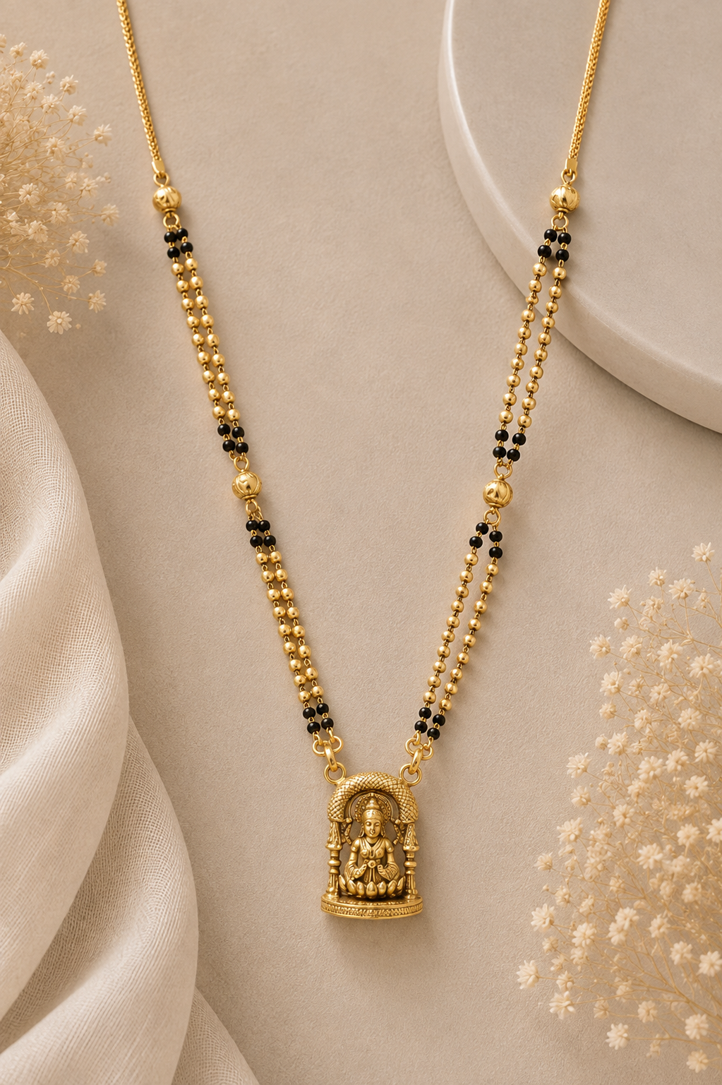 Divine Lakshmi Gold Mangalsutra ✨🪷