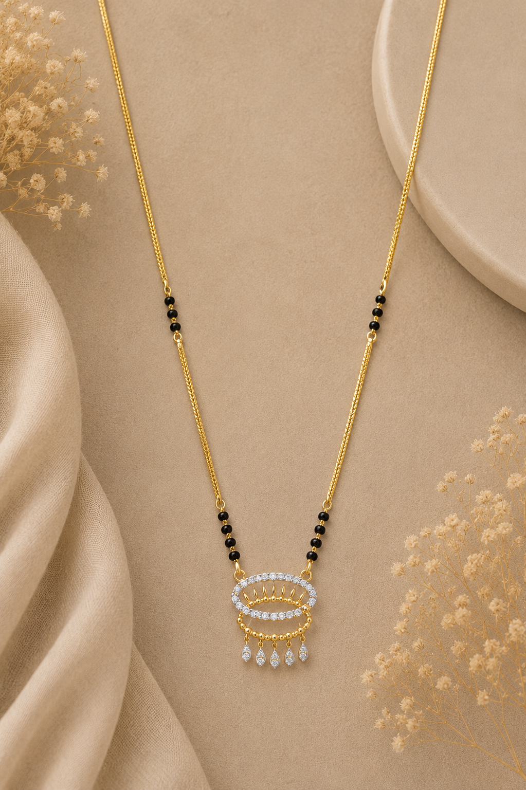 ✨ Elegant Gold Mangalsutra Pendant
