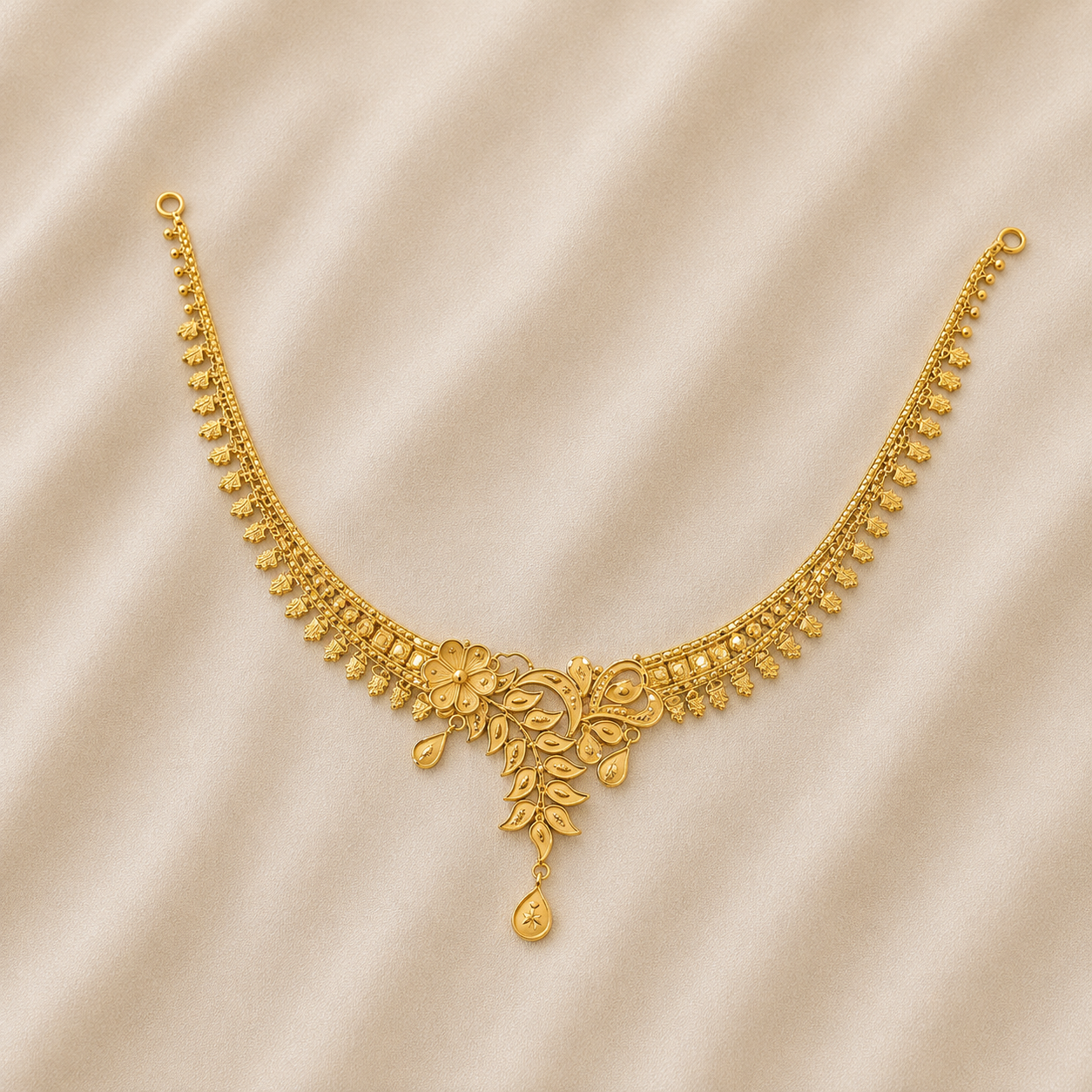 🌸 Golden Floral Heritage Necklace