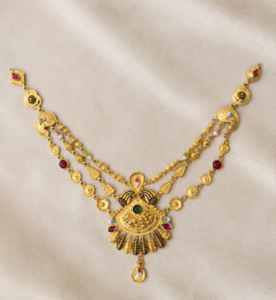 Heritage Gold Peacock Necklace 🦚✨
