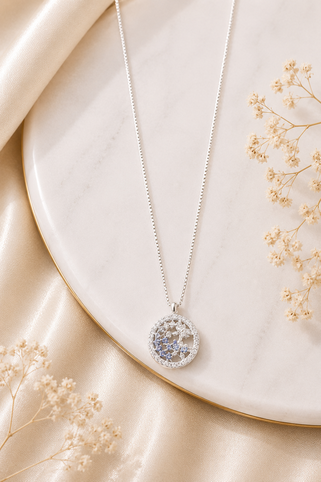 💙 Blue Crystal Tree of Life  chain