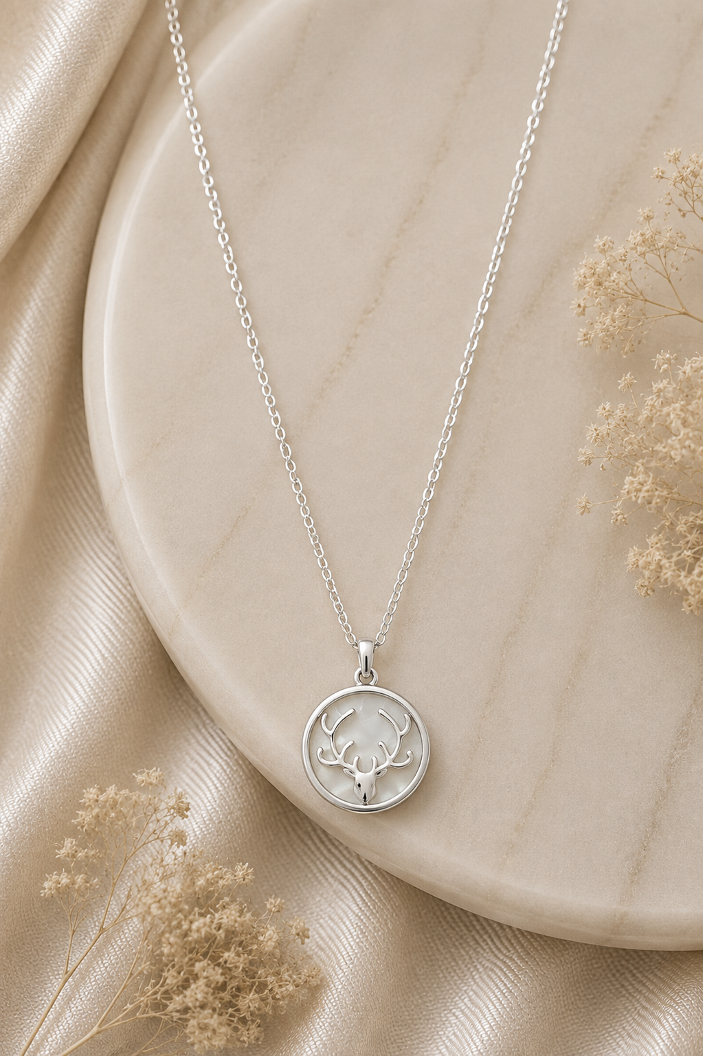 🦌 Silver Deer Pendant chain