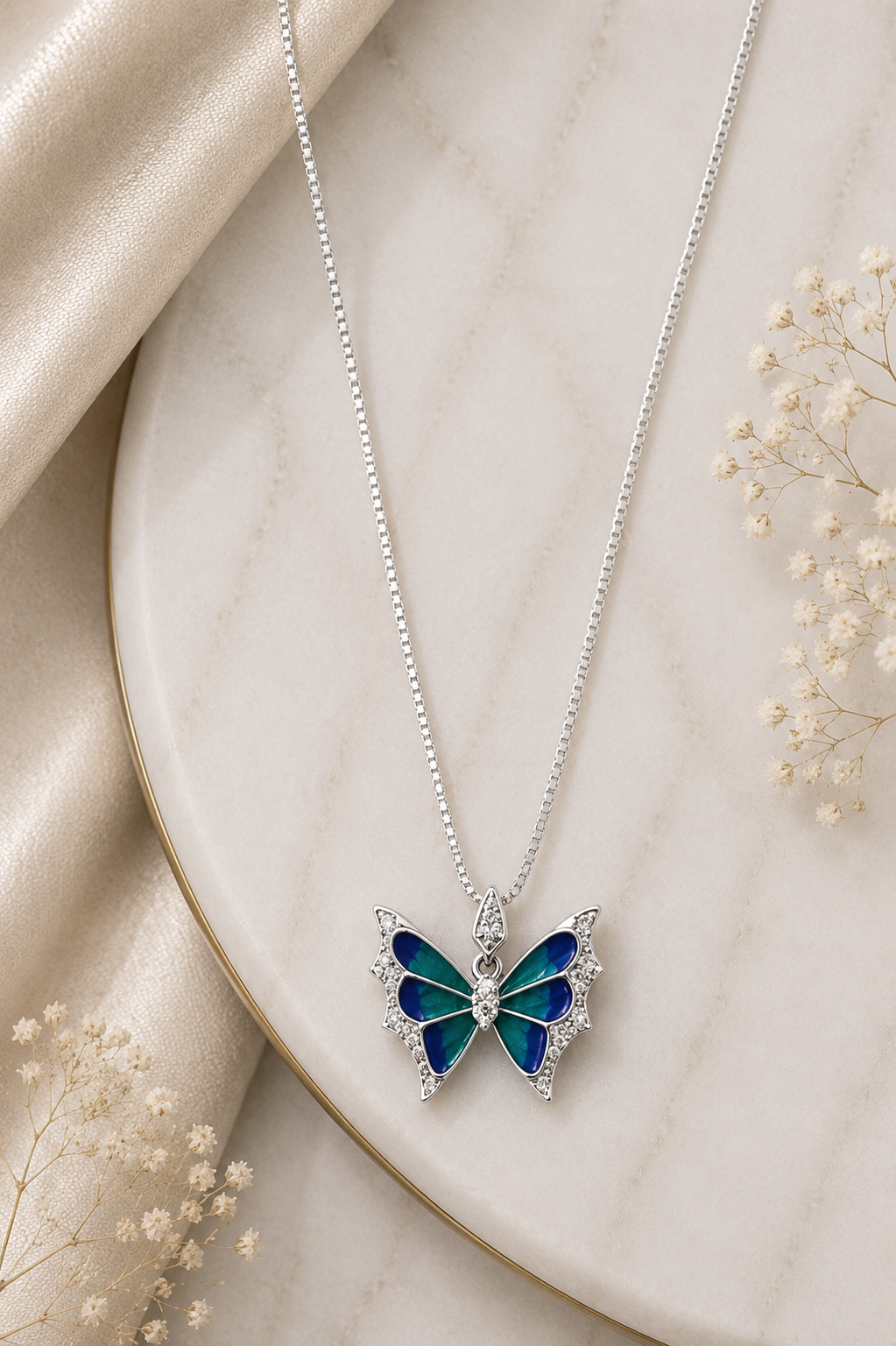 🦋 Enchanted Blue Butterfly  chain