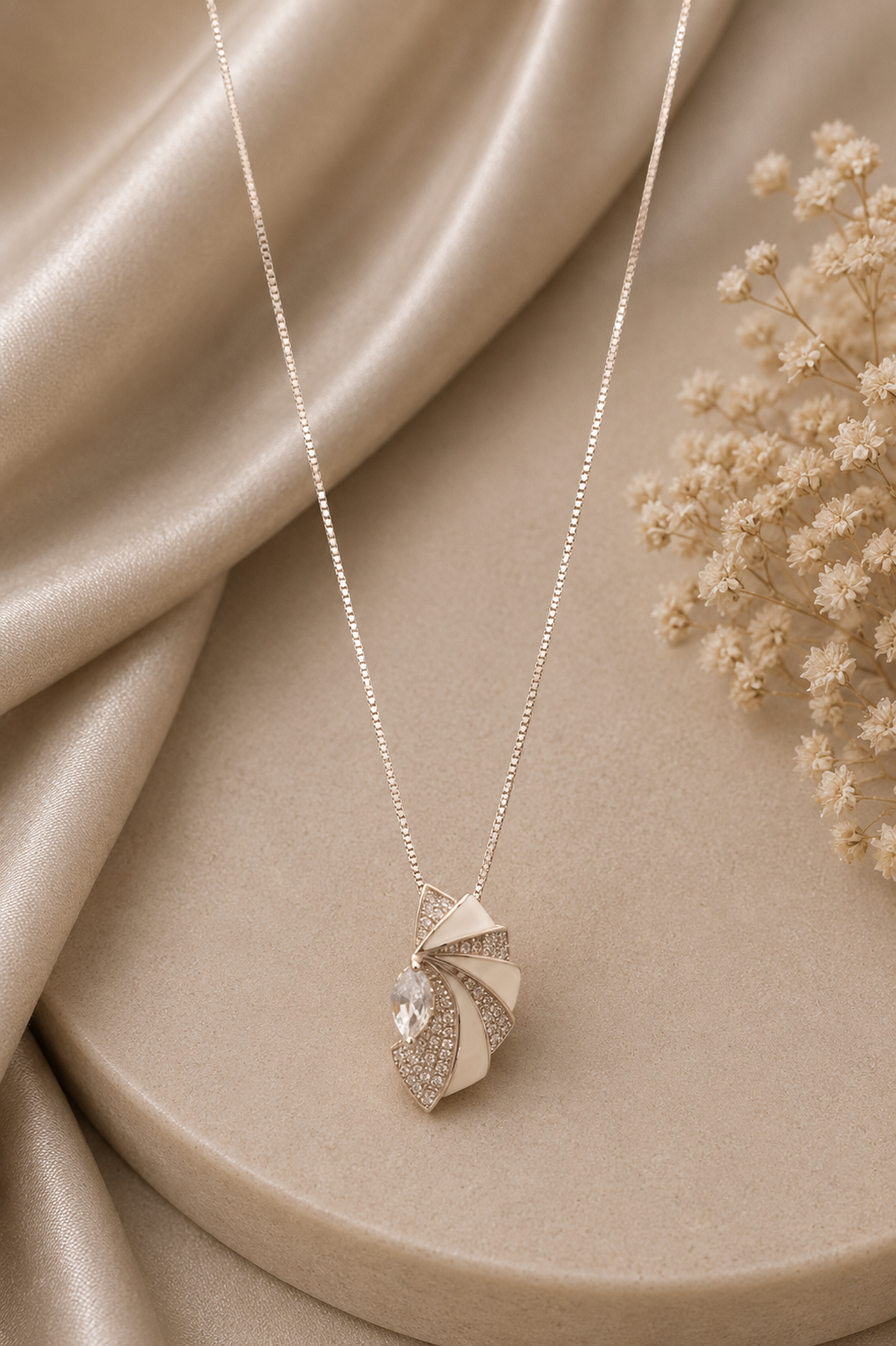Elegant Crystal Bow chain & Earrings Set