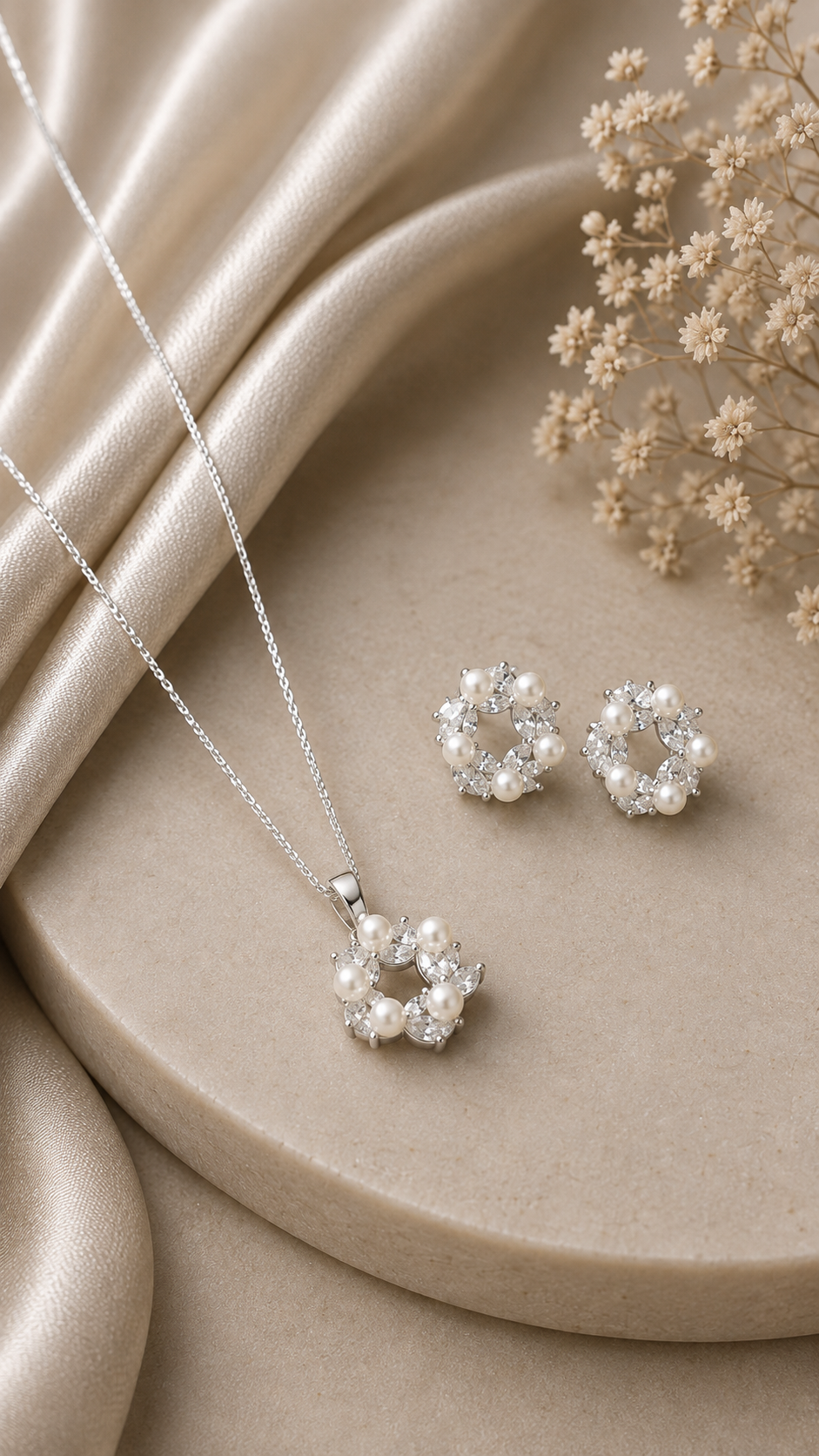 Pearl Wreath Pendant chain